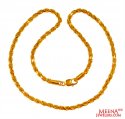 22K Yellow Gold Rope Chain - Click here to buy online - 6,883 only..