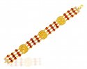 Rudraksh 22K Gold Bracelet - Click here to buy online - 2,635 only..