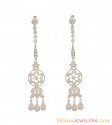 Long White Gold Earrings 18K  - Click here to buy online - 1,241 only..