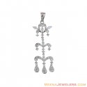 18K White Gold Fancy Pendant - Click here to buy online - 630 only..