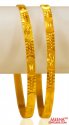 22KT Gold  Bangles (2 PCs) - Click here to buy online - 2,593 only..