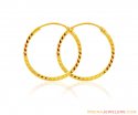 Gold 22k Hoop Earrings - Click here to buy online - 190 only..