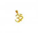 22k Gold OM Pendant - Click here to buy online - 299 only..