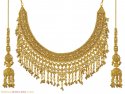 22K Antique Bridal Necklace Set - Click here to buy online - 8,836 only..