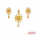 22k Gold Pendant Set  - Click here to buy online - 771 only..