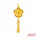 22Kt Gold Fancy Flower Pendant - Click here to buy online - 290 only..