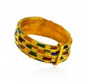 22 Karat Gold Meenakari Ring - Click here to buy online - 480 only..