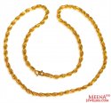 22 Kt Gold Rope Chain - Click here to buy online - 2,631 only..