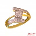 22Kt Gold and CZ Fancy Ring - Click here to buy online - 1,227 only..