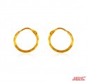 22 kt Gold Hoop Earrings - Click here to buy online - 205 only..