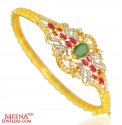 22K Gold Exclusive Stones Kada - Click here to buy online - 1,306 only..