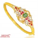 22K Gold Exclusive Stones Kada - Click here to buy online - 1,213 only..