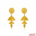 Click here to View - 22kt Gold Floral Jhumkhi Earring 