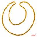 22 Kt Rope Gold Chain - Click here to buy online - 1,639 only..