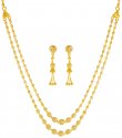 22K Gold Layered Necklace (Without Earrings) - Click here to buy online - 1,533 only..