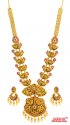 22 Karat Gold Temple Necklace Set - Click here to buy online - 10,930 only..