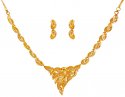 22KT Gold Necklace Set  - Click here to buy online - 2,504 only..