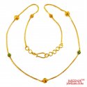 22K Gold Meena Balls Chain - Click here to buy online - 776 only..