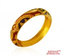 22 Karat Gold Meenakari Ring  - Click here to buy online - 545 only..