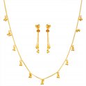 22K Gold Necklace Set  - Click here to buy online - 1,175 only..