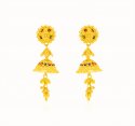 Click here to View - 22kt Gold Long Jhumkhi Earring 