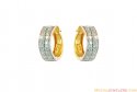 22k Fancy 2 Tone Clip On Earrings - Click here to buy online - 385 only..