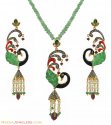 Peacock Pendant Set - Click here to buy online - 1,962 only..