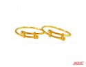 22Kt Gold Kids Kada 2PC - Click here to buy online - 1,161 only..