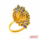 22Kt Gold Colored Stone Fancy Ring - Click here to buy online - 663 only..
