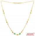 22Kt Gold Semi Precious Stone Chain