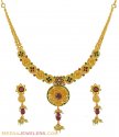 22K Designer Necklace Set - Click here to buy online - 3,709 only..