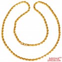 22K Rope Gold Chain - Click here to buy online - 3,343 only..