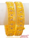22k Gold Two Tone Kada  - Click here to buy online - 4,377 only..
