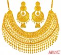 Click here to View - 22Kt Gold Necklace Earring Set 