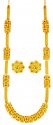 Click here to View - 22k Gold Long Necklace Earring Set 