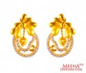 22 Karat Fancy Gold Tops with CZ  - Click here to buy online - 660 only..