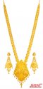22Kt Gold Bridal Necklace Set - Click here to buy online - 6,448 only..