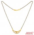 22K Gold Fancy Mangalsutra Chain - Click here to buy online - 993 only..