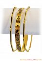 22k Yellow Gold Bangles(2 Pcs) - Click here to buy online - 2,142 only..
