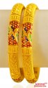 Click here to View - 22kt Gold Meenakari Bangles (2PC) 