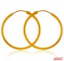 22 Kt Gold Big Hoop Earrings - Click here to buy online - 919 only..
