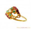 22K Fancy Multi Precious Stone Ring - Click here to buy online - 429 only..
