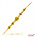 Indian Meenakari Bracelet 22K - Click here to buy online - 1,424 only..