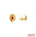22Kt Gold Colored Stone Earrings