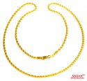 22 Kt Hollow Rope Chain (26 Inches) - Click here to buy online - 636 only..