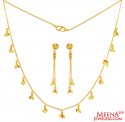 22k Gold Necklace Set - Click here to buy online - 1,463 only..