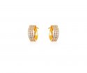 22K Cubic Zircon Clip On Earrings - Click here to buy online - 375 only..