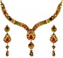 22kt Gold Antique Kundan Set - Click here to buy online - 8,167 only..