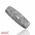 18Kt White Gold Designer Wedding Band - Click here to buy online - 329 only..