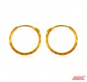 22k Gold Hoop Earrings - Click here to buy online - 298 only..